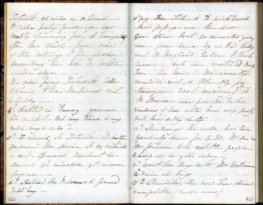 Charlotte's fieldbook, July 1835